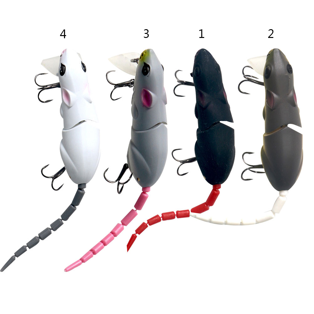 Artificial Rat Bait Fishing Lure Plastic Mouse Swimbait Hook NICE With H5X9 