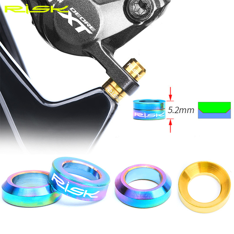 4Pcs/set Mountain BMX Bike Bicycle Titanium M6 Concave and Convex Washer Spacer For Disc Brake Caliper Group XT Mounting Bolts ► Photo 1/6