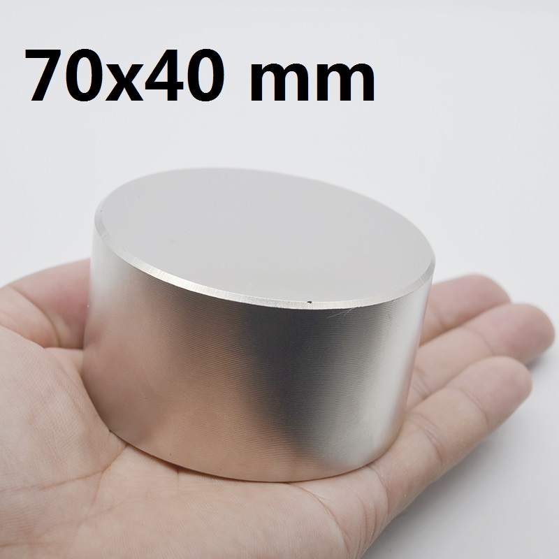 Neodymium Magnet Super Strong N52 Round 70x40mm Powerful Rare Earth Metal Magnet 