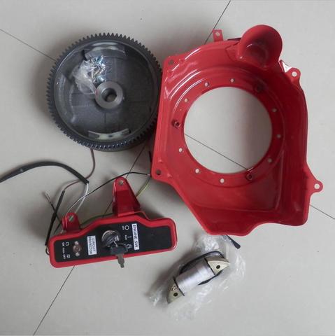 2KW ELECTRIC START KIT W/O STARTER MOTOR FOR HONDA GX160 GX200 & MORE 2.5KW 3KW GENERATOR HOUSING FLYWHEEL CHARGE COIL SWITCH ► Photo 1/5