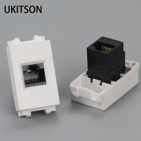 1 Unit Female To Female CAT5E RJ45 Modules 23x36mm LAN Plug Suit For Wall Outlet ► Photo 1/2