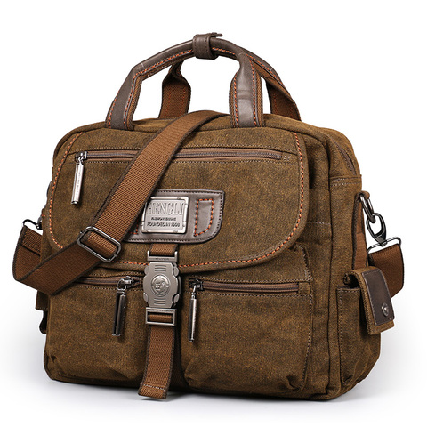 2017 Ruil Retro Canvas Messenger Bags Multifunction Men's Shoulder Briefcase Leisure Travel Handbag Toolkit Vintage Package ► Photo 1/6