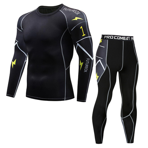 New Model Thermal Underwear  Men Sets Compression Sweat Quick Drying Long Johns fitness bodybuilding shapers ► Photo 1/6