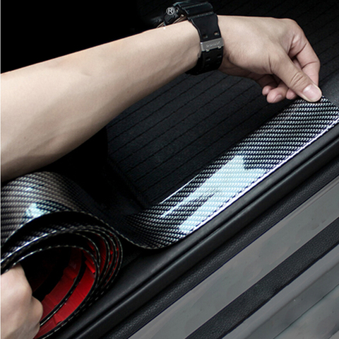 Car Stickers 5D Carbon Fiber Rubber Styling Door Sill Protector Goods For mazda 2 3 5 6 CX-3 CX-5 CX-7 CX-9 Accessories ► Photo 1/4