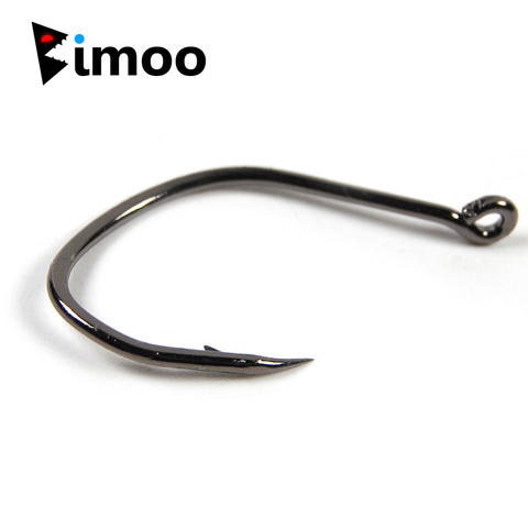 Bimoo 50PCS 1/0 2/0 3/0 Black Nickle High Carbon Steel Catfish Hook Barbed Sea Fishing Hooks ► Photo 1/2