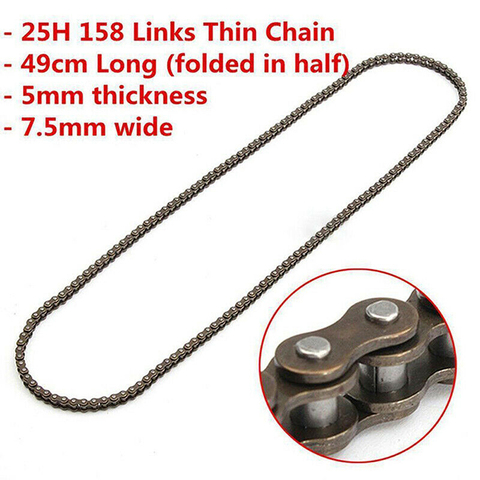 1pc 25H 158 Links Stainless steel Chain For 47/49cc Pocket Bike Mini Moto Quad Dirt ATV Scooter  bike/Motorcycle Accessories ► Photo 1/6