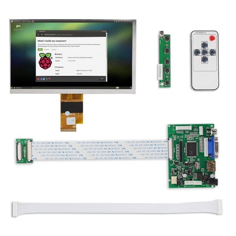 7 inch EJ070NA-01J HD LCD Display Screen High Resolution Monitor Remote Control Driver Board 2AV HDMI VGA ► Photo 1/6