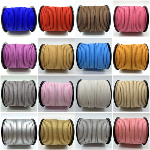 5yards 3mm Double Sided Suede Braided Cord Korean Velvet Leather Handmade Beading Bracelet For Jewelry Making Supplies ► Photo 1/6