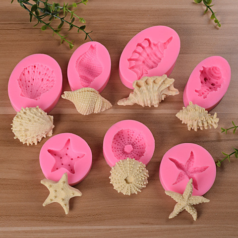 DIY Sea Shell Conch Cake Silicone Molds Fondant Cake Decorating Tools Gumpaste Chocolate Candy Soap   Clay Moulds E985 ► Photo 1/6