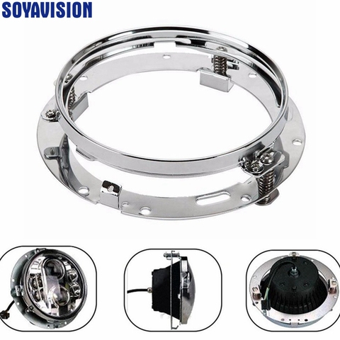 1 PCS 7inch Round Mounting Bracket Ring 7 inch led Headlight Bracket stainless steel for Harley Motorcycle ► Photo 1/6