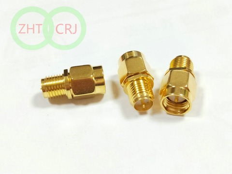 100pcs SMA male plug to RP-SMA female plug straight RF connector ► Photo 1/5