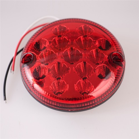 12V/24V LED 95mm Round Parking Lights Truck Waterproof Stop Tail Light Brake Lights Universal ► Photo 1/6