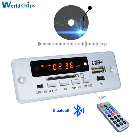 Mini 5V MP3 Decoder Board Bluetooth Call Decoding Module MP3 WAV U-Disk & TF Card USB With 2*3W Amplifier Remote Controller ► Photo 1/6