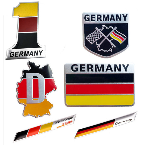 3D Aluminum Germany Sticker German Flag Emblem Decal for Audi BMW Perodua Toyota Honda Nissan Ford Mazda Mercedes Car styling ► Photo 1/6