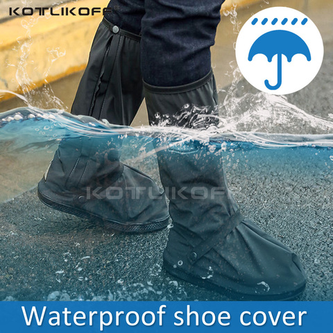 KOTLIKOFF Creative Waterproof Shoe Covers Waterproof Reusable Motorcycle Cycling Bike Boot Rain Shoes Covers Rainproof Thick ► Photo 1/6