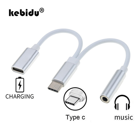 kebidu USB Type-C To 3.5mm Jack AUX Headphone Audio Splitter Converter Adapter Cable High Speed Cell Phone Music Accessories ► Photo 1/6