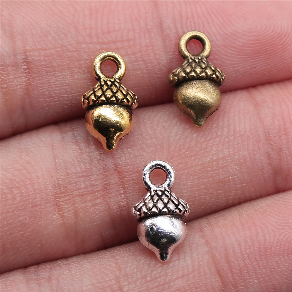 20pcs Alloy Pinecone Pendants Silver Charms Bracelet DIY Necklace Jewelry Making 