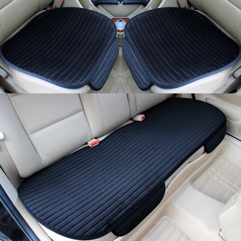 Car Seat Cover Front Rear Flocking Cloth Cushion Non Slide Auto Accessories Universa Seat Protector Mat Pad Keep Warm in Winter ► Photo 1/6