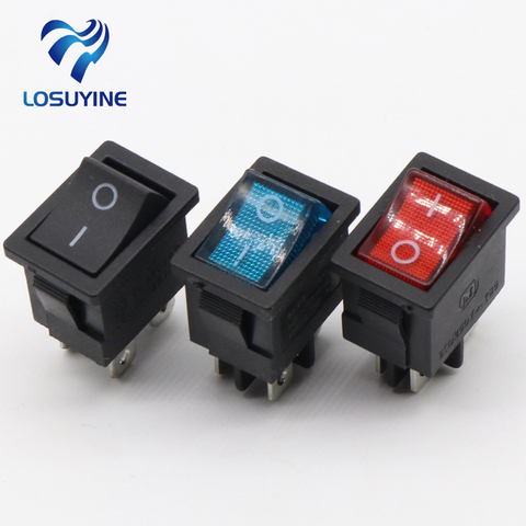 5pcs/lot 15*21mm LED Light SPST 4PIN ON/OFF G121 Boat Rocker Switch 6A/250V 10A/125V Car Dash Dashboard Truck RV ATV Home ► Photo 1/6