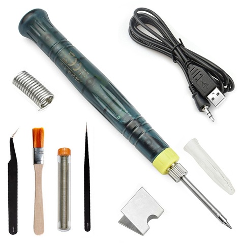 HOT 5V 8W USB Powered Electric Soldering Iron Solder Pen Welding Gun Hand Tools Kit Fast Heating Outdoor welding tools ► Photo 1/6