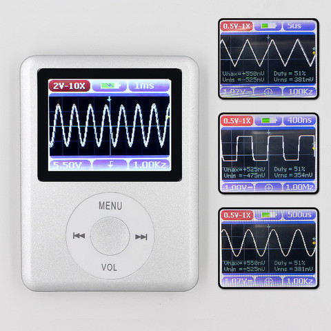 DSO168 Handheld mini pocket portable ultra-small digital oscilloscope 20M bandwidth 100M sampling rate ► Photo 1/1