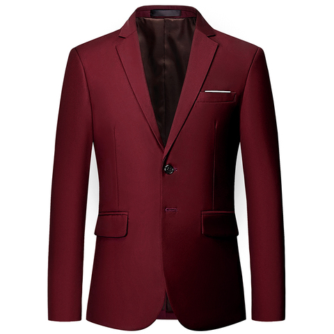 (10 colors) high quality men's blazer men's 2022 new men's slim solid color suit jacket fashion business large size suit men's ► Photo 1/6
