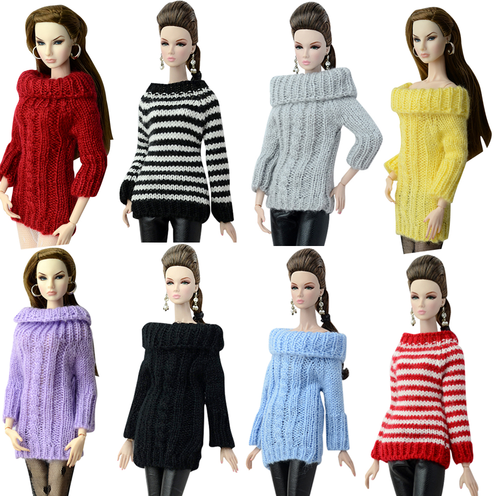 Doll Accessories Knitted Handmade Sweater Clothes For 1/6 Doll Dress up 