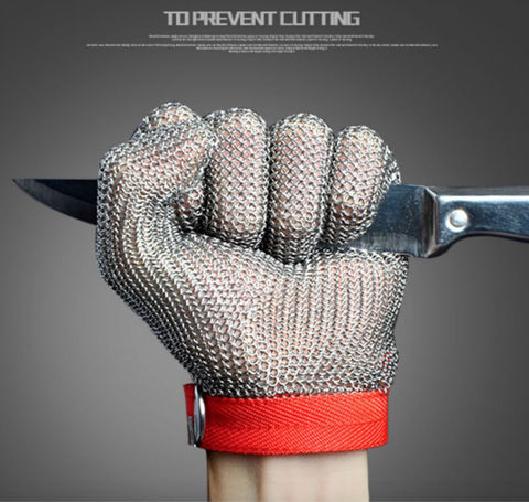 HANDSAVE Stainless Steel Glove cut resistant glove 304 Resistant Stainless Steel Wire Metal Mesh Kitchen Butcher Cut-Resistant ► Photo 1/6