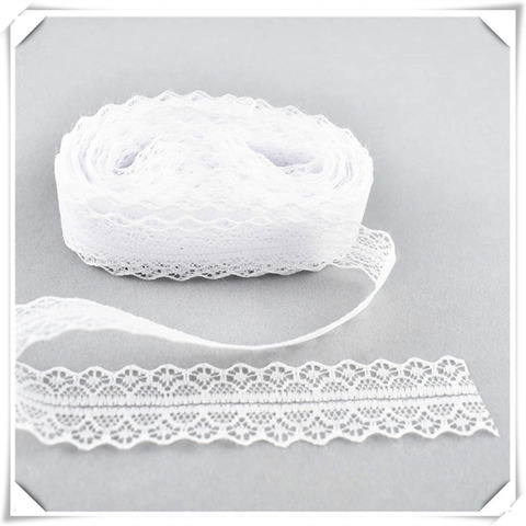 10yard african lace fabric White Lace Ribbon Tape Width 28MM  DIY french lace fabric Embroidered Net Cord For floral accessories ► Photo 1/6