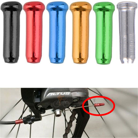 20-50Pcs 6 Color Aluminum Alloy Bicycle Brake Shifter Inner Cable Tips  Wire End Cap Cable  Bike Line Core Cap Cover Gear ► Photo 1/6