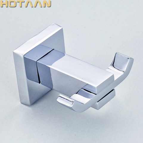 Robe Hook,Clothes Hook,Stainless Steel Construction with Chrome FInish,Square Bathroom hook Bathroom Accessories,YT-11302 ► Photo 1/6