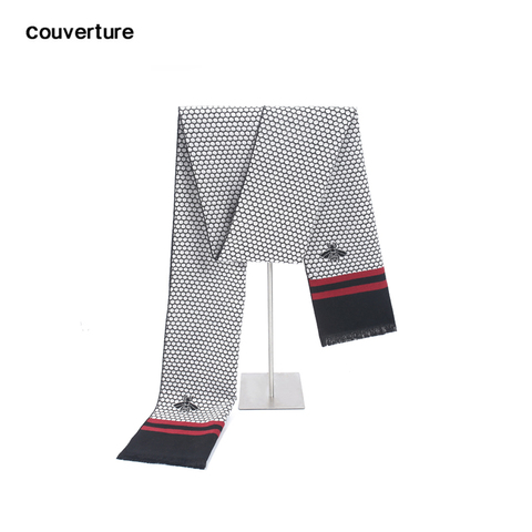 Couverture fashion design bee men scarf brand luxury Business Casual Cachecol  Cashmere cotton mens Shawl Wrap Winter scarves ► Photo 1/6
