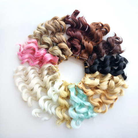 Msiredoll bjd wig Accessories 1piece 15*100CM doll hair for 1/3 1/4 1/6 1/12  Curly doll hair bjd wig diy Free shipping ► Photo 1/6