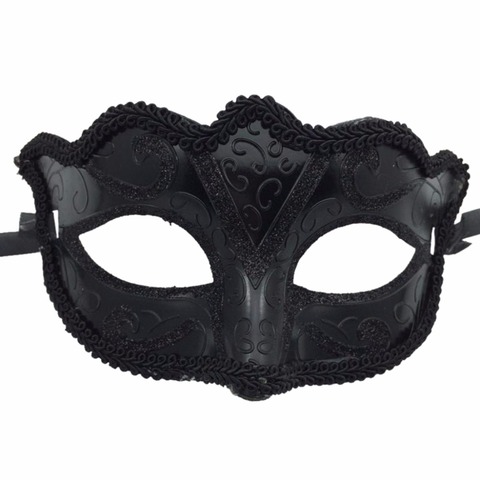 1PCS Hot Sales Men Sex Ladies Masquerade Ball Mask Venetian Party Eye Mask New Black Carnival Fancy Dress Costume Party Decor ► Photo 1/6