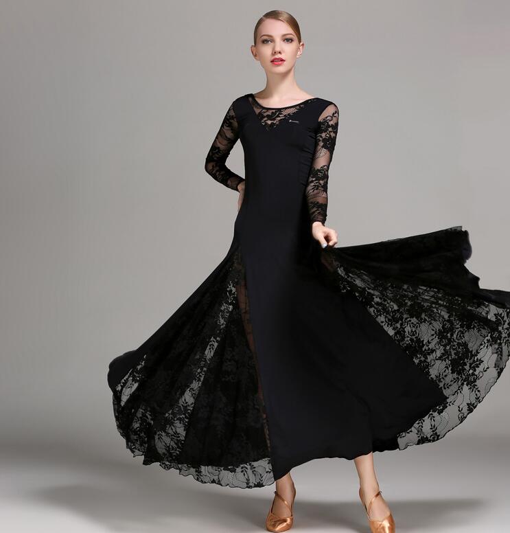 NEW Latin Ballroom Dance Dress Modern Salsa Waltz Standard Long Dress#FM183 