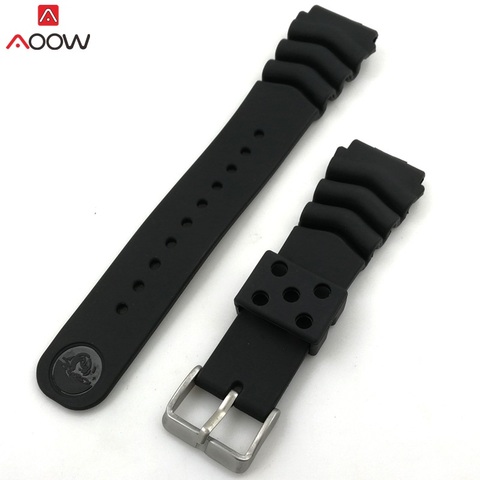 AOOW Generic Watchband Silicone Rubber Watch Strap Bands 18mm 20mm 22mm Watches Belt Waterproof Sport Strap for Men Women ► Photo 1/5
