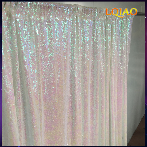 5FT*6FT/10FT*10FT White/Gold Sequin Backdrops,Party Wedding Photo Booth Backdrop Decoration,Sequin curtains,Drape,Sequin panels ► Photo 1/6