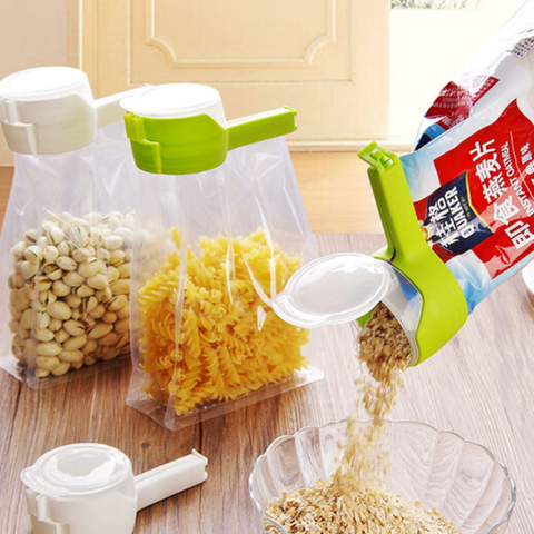 Seal Pour Food Storage Bag Clip Snack Sealing Clip Fresh Keeping Sealer Clamp Plastic Helper Food Saver Travel Kitchen Gadgets ► Photo 1/4