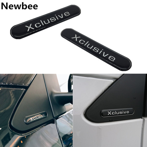 Newbee 2Pcs Resin 3D Sticker Xclusive Emblem Badge DIY Car Body Side Mirror Door Decal Universal For Benz SMART BRABUS 2007-2017 ► Photo 1/6
