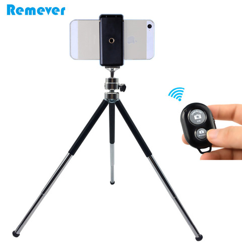 Metal Mini Tripod With Holder Bluetooth Remote For Iphone Xiaomi Samsung Android Mobile Phones Tripod For Gopro DV SLR Cameras ► Photo 1/6