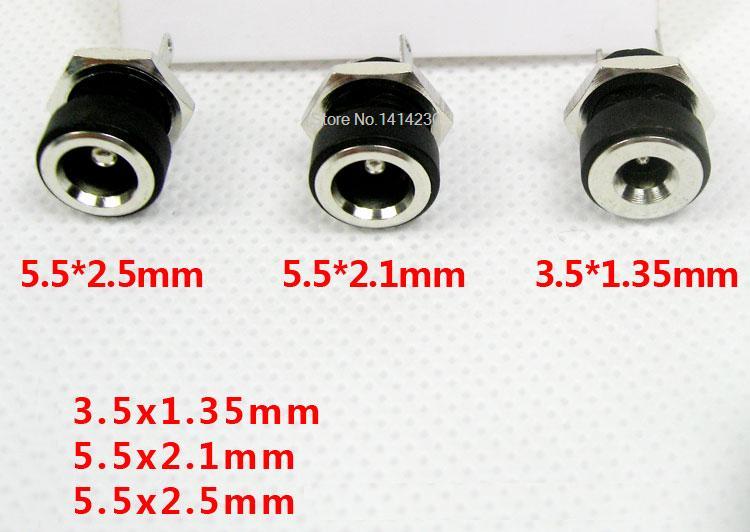 10 Pairs of 2.1mm x 5.5mm Male Plug+Female Socket Panel Mount Jack DC Connectors 