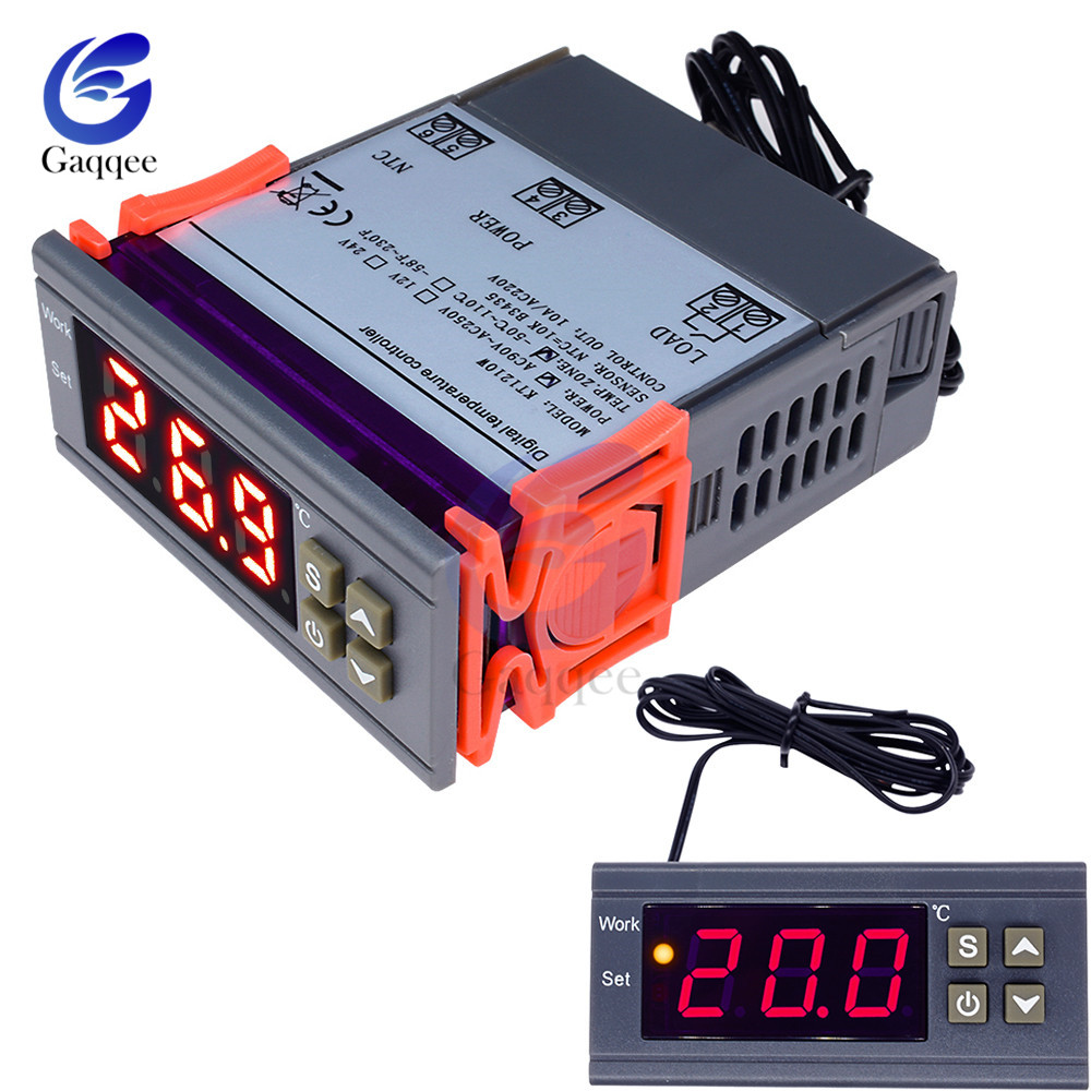 Digital Temperature Controller Thermostat 90~250V MH1210W STC-1000 10A w/Sensor 