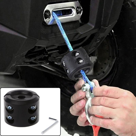 New Rubber Universal Saver Stopper Line Rope Hook Vehicle Winch For ATV Durable Guard Cable Stop Commander Line Save Stopper ► Photo 1/6