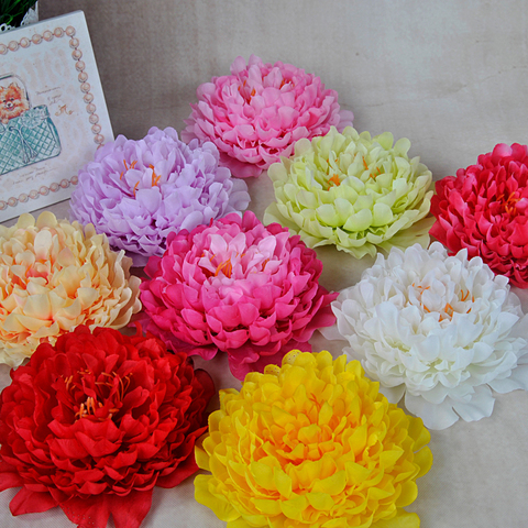 10pcs Artificial Peony Flower Heads DIY Wedding Wreath Home Hotel Background Wall Decoration Fake Flower Multicolor ► Photo 1/6