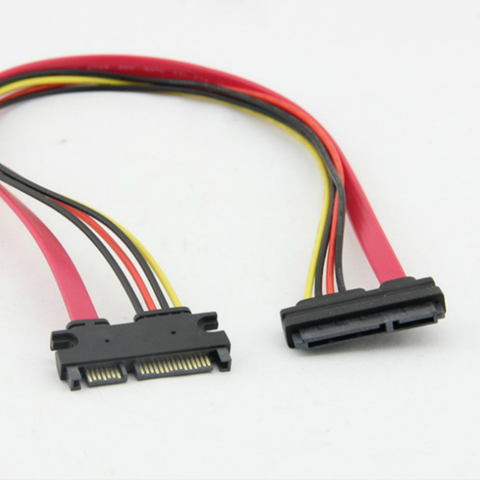 30cm/50cm 22Pin(15+7) Male To 22 pin Female SATA Serial ATA Data Power Cable Extension Connector Cord SATA Cables ► Photo 1/2