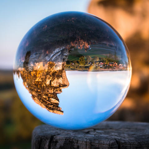 50/60/70/80/90/100/110mm Photography Crystal Lens Ball Asian Quartz Clear Magic Glass Ball w/ Portable Bag for Photo Shooting ► Photo 1/6
