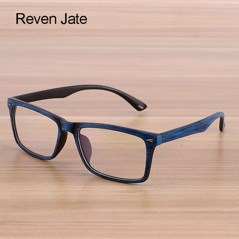 Reven Glasses Men and Women Unisex Wooden Pattern Fashion Retro Optical Spectacle Eyeglasses Glasses Frame Vintage Eyewear ► Photo 1/6