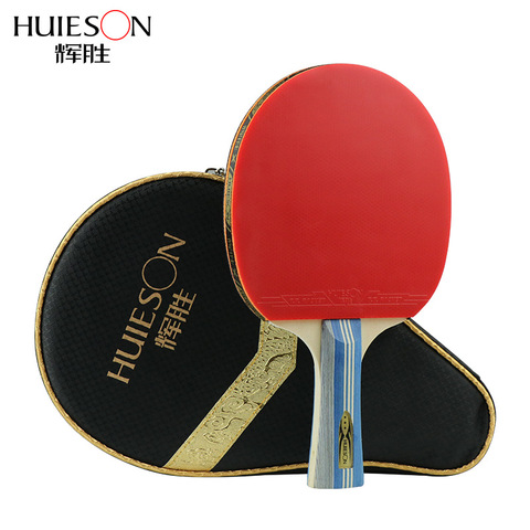 Huieson 3 Star Table Tennis Racket Pimples-in Rubber Table Tennis Bat Ping Pong Paddle with Bag for Children Top Quality Hotsale ► Photo 1/5