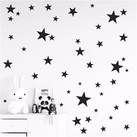 New 45/24pcs Cartoon Starry Wall Stickers For Kids Rooms Home Decor Little Stars Wall Decals Baby Nursery DIY Vinyl Art Mural ► Photo 1/6