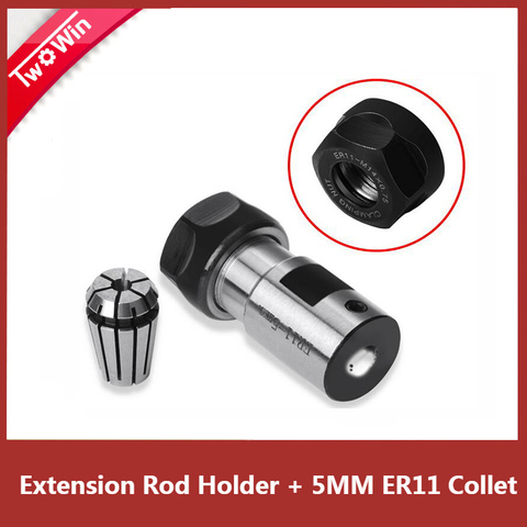 Motor Shaft Collet Chuck Extension Rod Holder with  ER11A 5mm Mini CNC Milling Spindle Toolholder for Boring Tapping Grinding ► Photo 1/6